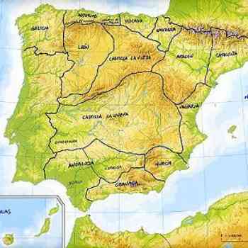 División de España en sus reinos y provincias. Segunda mitad del Siglo XVII